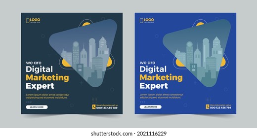 Social media post, web banner template design.