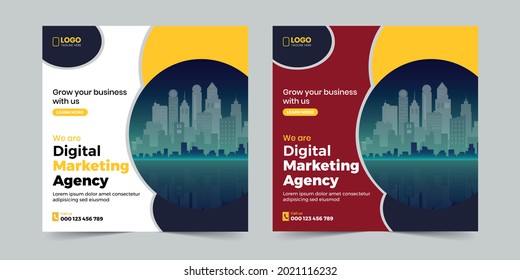 Social media post, web banner template design.