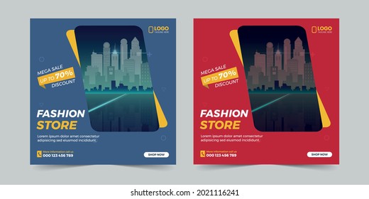 Social media post, web banner template design.