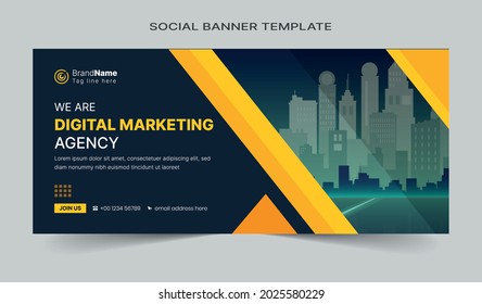 Social media post and web banner template design. Fully editable