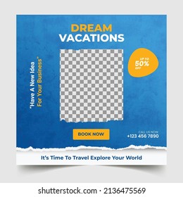 Social media post and web banner template