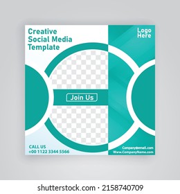 Publicación en medios sociales, banner web, plantilla diseño abstracto moderno