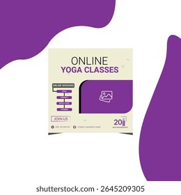 Social media post with Yoga fitness