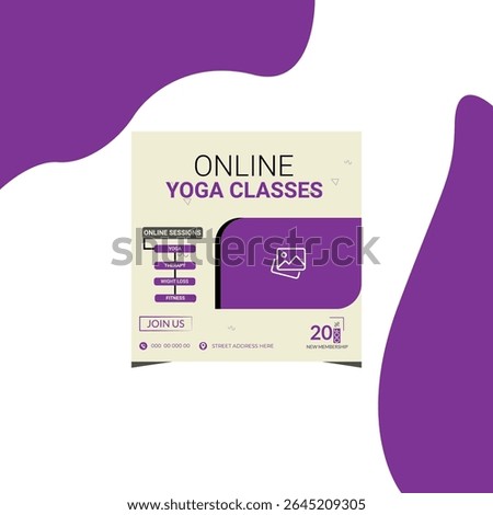 Social media post with Yoga fitness