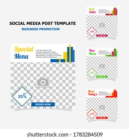 social media post for your business promotion there is four template in one package full colour style fourteen