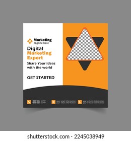 Social Media Postcard design template.
