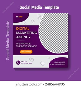 Social Media Poster Design Template With Vector File