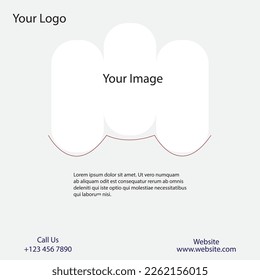 social media poster design templates with modern and creative theme illustration vector