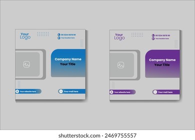 Social Media Poster Design Vector File