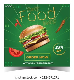 Social Media Poster For Food