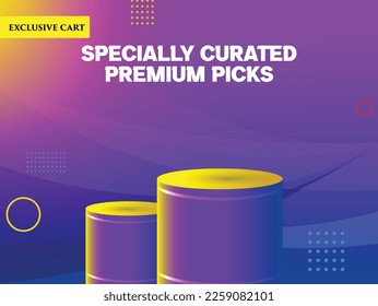 social media poster podium product display style 3d for promotion and sale, abstract background banner design, vector illustration