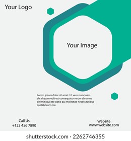 social media posters and leaflet templates design with modern theme illustration vector