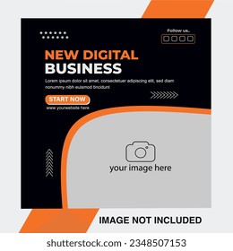 publicaciones en medios sociales, diseño de anuncios en medios sociales, plantilla de diseño creativo, aplicaciones móviles, diseño de banners,
