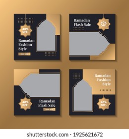 Social media posts collection for ramadan sale