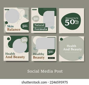 social media posts collection for skin care