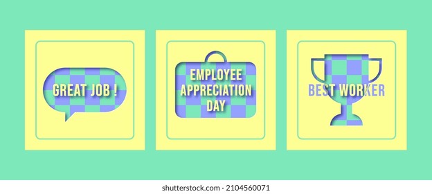 social media posts of employee appreciation day. suitable for social media posts, etc