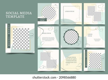 Publicaciones en medios sociales, plantillas destacadas. Resumen de fondos vectoriales con espacio de copia para texto