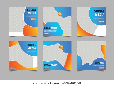 Social media posts and Instagram design, Fashion design template