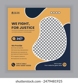 Social media posts for law firm services and law consulting square flyer or web banner template design., law consultation web banner. law consulting agency banner