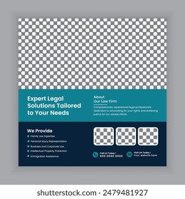 Social media posts for law firm services and law consulting square flyer or web banner template design., law consultation web banner. law consulting agency banner