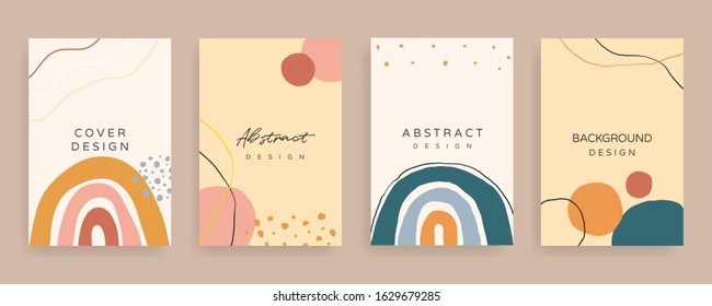 Social media Posts and Stories Template, textures and shapes for Organic design cover, Linocut Elements , invitation, party invite card template, creative minimal trendy style Vector illustration.