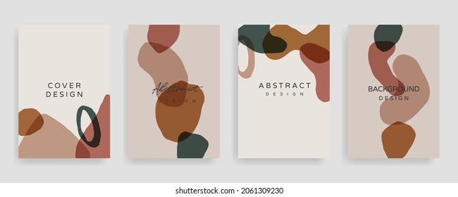 Social media Posts and Stories Template, textures and shapes for Organic design cover, Linocut Elements , invitation, wall arts, creative minimal trendy style Vector illustration.