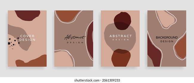 Plantilla de publicaciones y historias en medios sociales, texturas y formas para la cubierta de diseño orgánico, elementos Linocut , invitación, artes murales, creativo estilo de moda minimalista Ilustración vectorial.