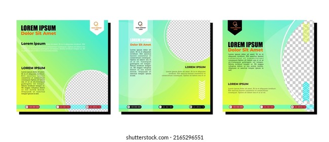 Social media posts template modern design, for digital marketing online