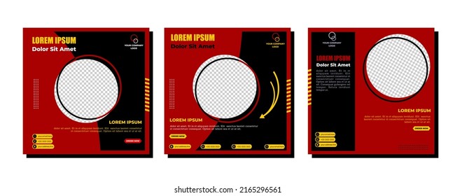 Social media posts template modern design, for digital marketing online