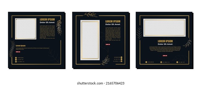 Social media posts template modern design, for digital marketing online