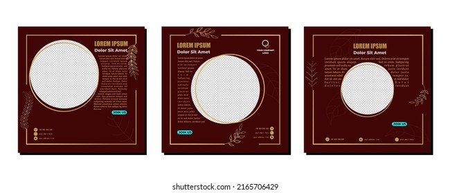 Social media posts template modern design, for digital marketing online