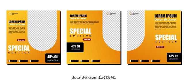 Social media posts template modern design, for digital marketing online