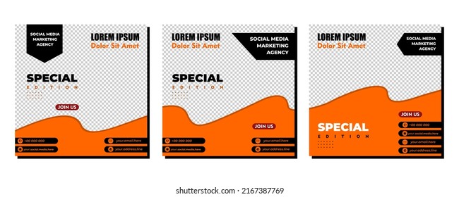Publicaciones en medios sociales plantilla diseño moderno, para marketing digital en línea
