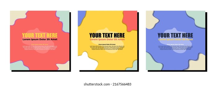 Social media posts template modern design, for digital marketing online
