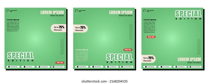 Publicaciones en medios sociales plantilla diseño moderno, para marketing digital en línea
