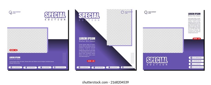 Social media posts template modern design, for digital marketing online
