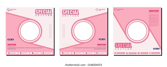 Social media posts template modern design, for digital marketing online