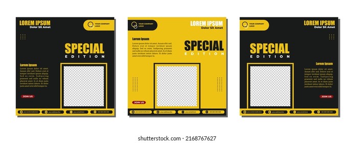 Publicaciones en medios sociales plantilla diseño moderno, para marketing digital en línea