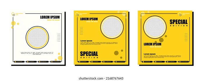 Social media posts template modern design, for digital marketing online