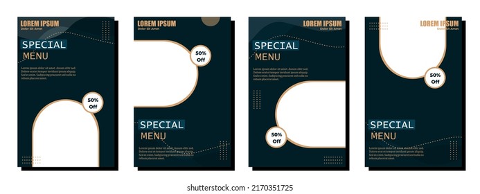 Social media posts template modern design, for digital marketing online