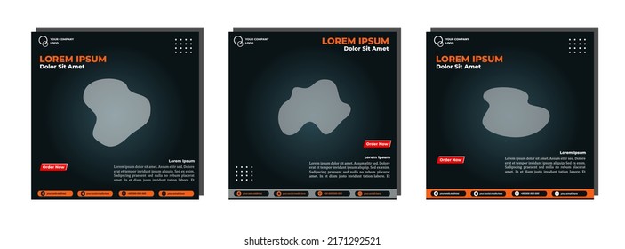 Social media posts template modern design, for digital marketing online