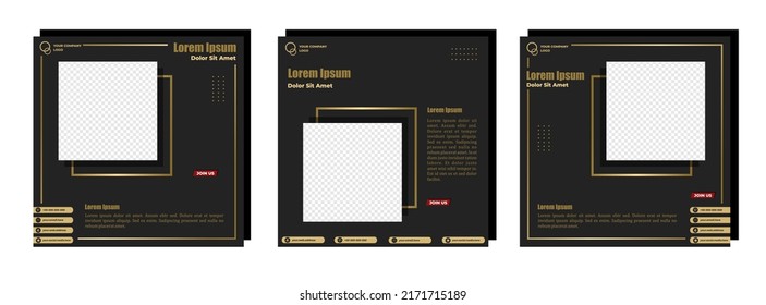 Social media posts template modern design, for digital marketing online