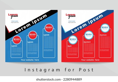 Social Media Posts Template Vector