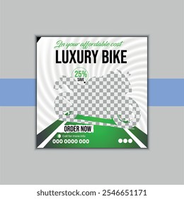 Social media product design luxury bike post layout