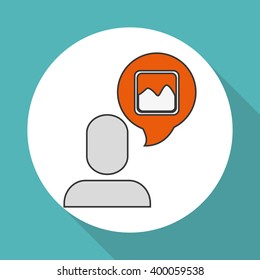 Social media profil  icon design, vector illustration
