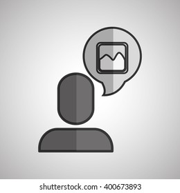 Social media profil  icon design, vector illustration