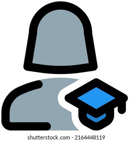 social media profile of a graduating female user