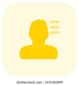 social media profile with hamburger menu button style