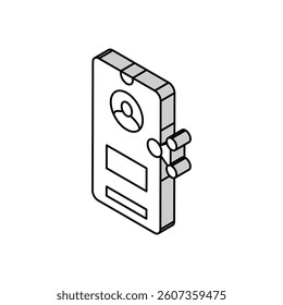 social media profile interview job isometric icon vector. social media profile interview job sign. isolated symbol illustration