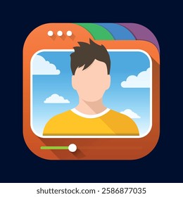 Social Media Profile Picture Concept. Digital Avatar Representation in an Online Interface